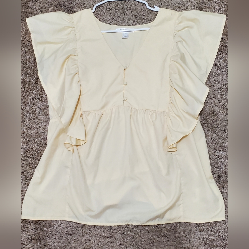 Butterfly Sleeve Maternity Blouse Size Large